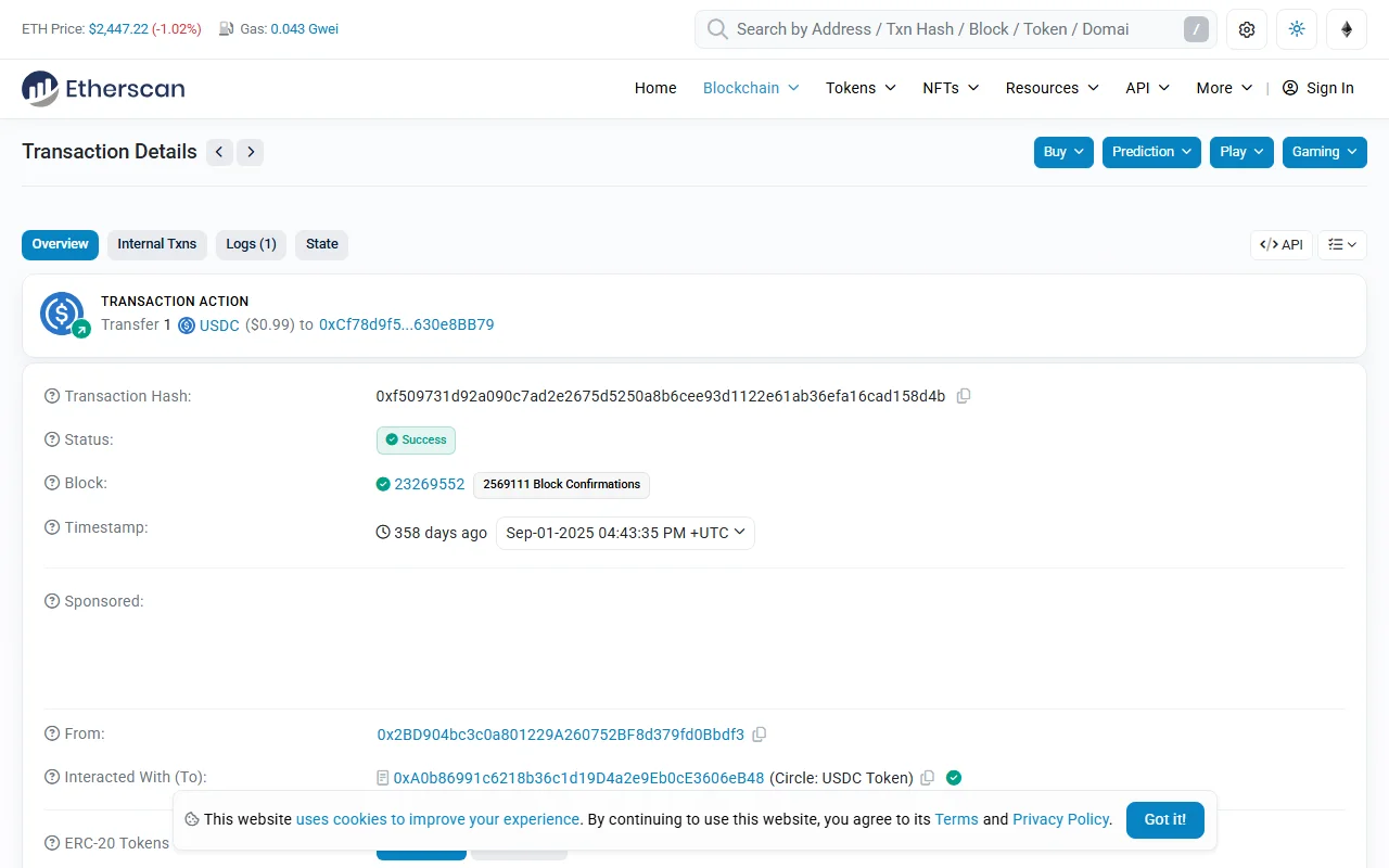 Ethereum.org Guide to Block Explorers